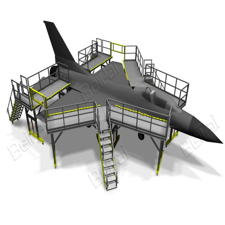 铝型材框架飞机发动机检修平台走道设备跨线桥工业铝合金踏步系统
